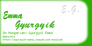 emma gyurgyik business card